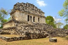 Structure 40. Yaxchilan, Mexico.
-Yaxchilan was a city set upon a high terrace and flourished between 300-800
-this structure was built by Bird Jaguar IV, or his on who dedicated it to him
- three central doors leading to a central room 
- large roof comb