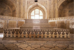 Taj Mahal Interior

Agra, India, Sonte masonry, marble with inlay of precious stones, 1632-1653

English 