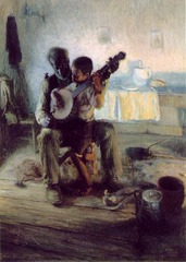 The Banjo lesson 
c. 1893
Artist: Henry Ossawa Tanner
Period: Realism
tanner was a student of Eakins. Shows exchange of values from one generation to the other