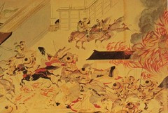 The Burning of the Sanjo Palace,13th century,Japan Art