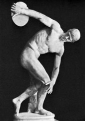 The Discus Thrower,Myron, c. 450 B.C.E., marble/ bronze,Greek Classical