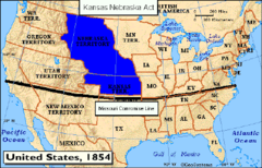 The Kansas-Nebraska Act divided the territory of Nebraska into two states and allowed its residents to determine what?