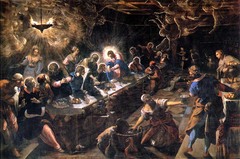 The Last Supper, Jacopo Tintoretto, Santa Maria Maggiore, Rome 1594,Mannerism