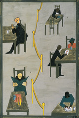 The Migration of the Negro, Panel no. 49 
Jacob Lawrence. 1940-1941 C.E. Casein tempera on hardboard