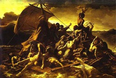 The Raft of Medusa
c. 1818
Artist: Gericault
Period: French Romantic
Depicts the raft of the shipwrecked vessel Medusa. Fifteen people survived by eating one another.