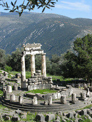 Tholos at Delphi (375 B.C.)

Doric order, Temple of the Oracle (women who got high on sulfur fumes and told future).