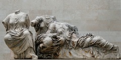 Three Goddesses, from East Pediment of Parthenon (438-432 B.C.) ~ High Classical Sculpture

Sometimes called 3 Fates, 