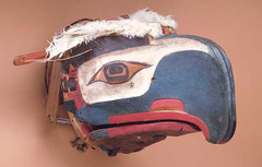 Transformation mask. Kwakwaka'wakw. Northwest coast of Canada. Late 19th century ce. wood, paint, and string