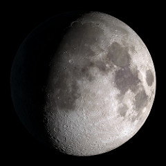 Which photo shows what we call a gibbous moon?