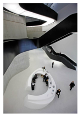 Zaha Hadid; MAXXI National Museum of XXI Century Arts (view of interior); Rome; 2009; glass, steel, and cement